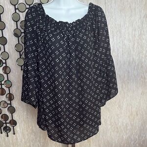 Women's Black and White dot blouse